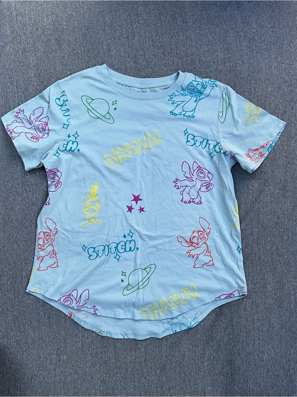 Disney Stitch Ohana All-Over Print T-Shirt XL